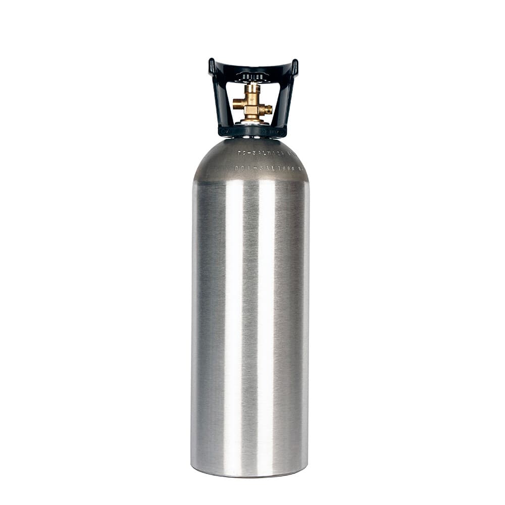 New 20 lb. Aluminum CO2 Cylinder with CGA320 Valve and Siphon Tube DOT Approved 2