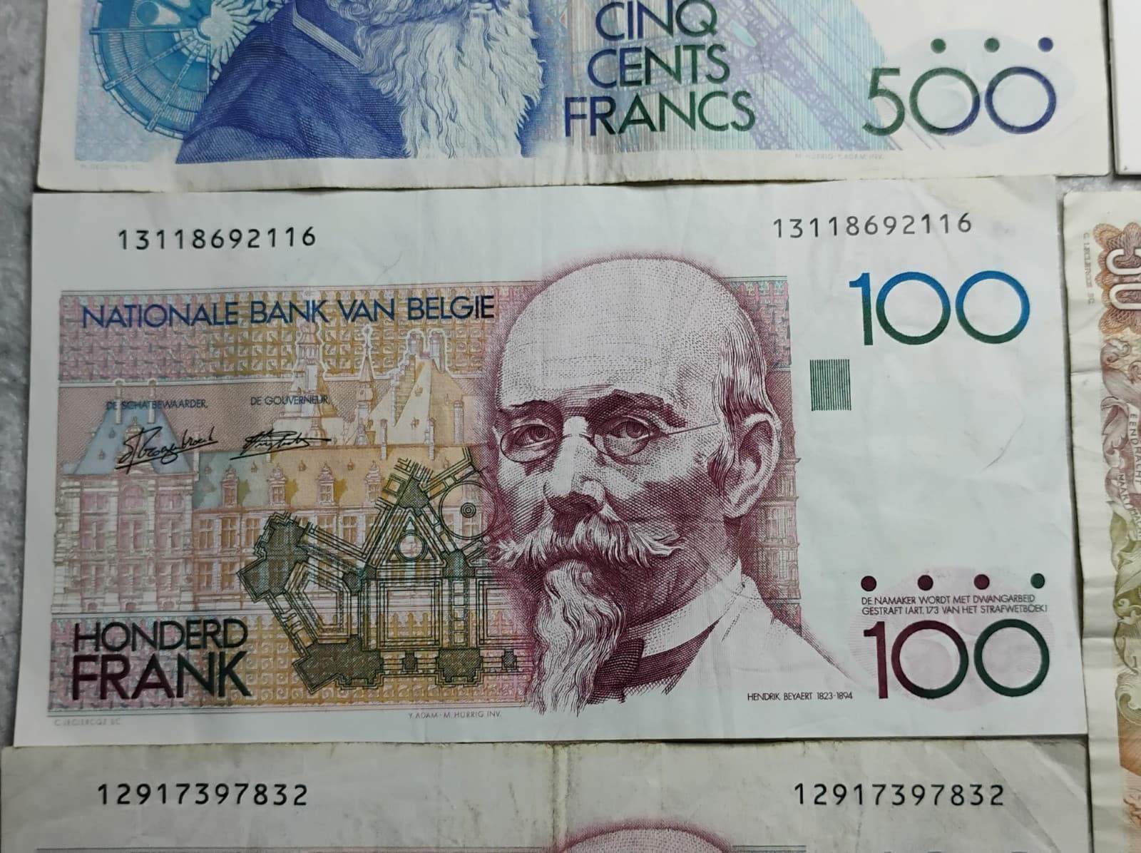  Belgium Franc Assorted Currency Notes  Coin Lot  World Money 1966 1989  5