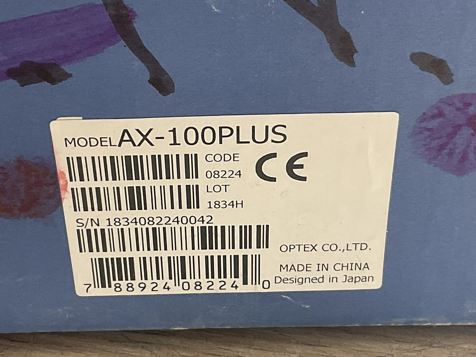 OPTEX AX-100 PLUS PHOTOELECTRIC DETECTOR/NEW/JUA2958 5