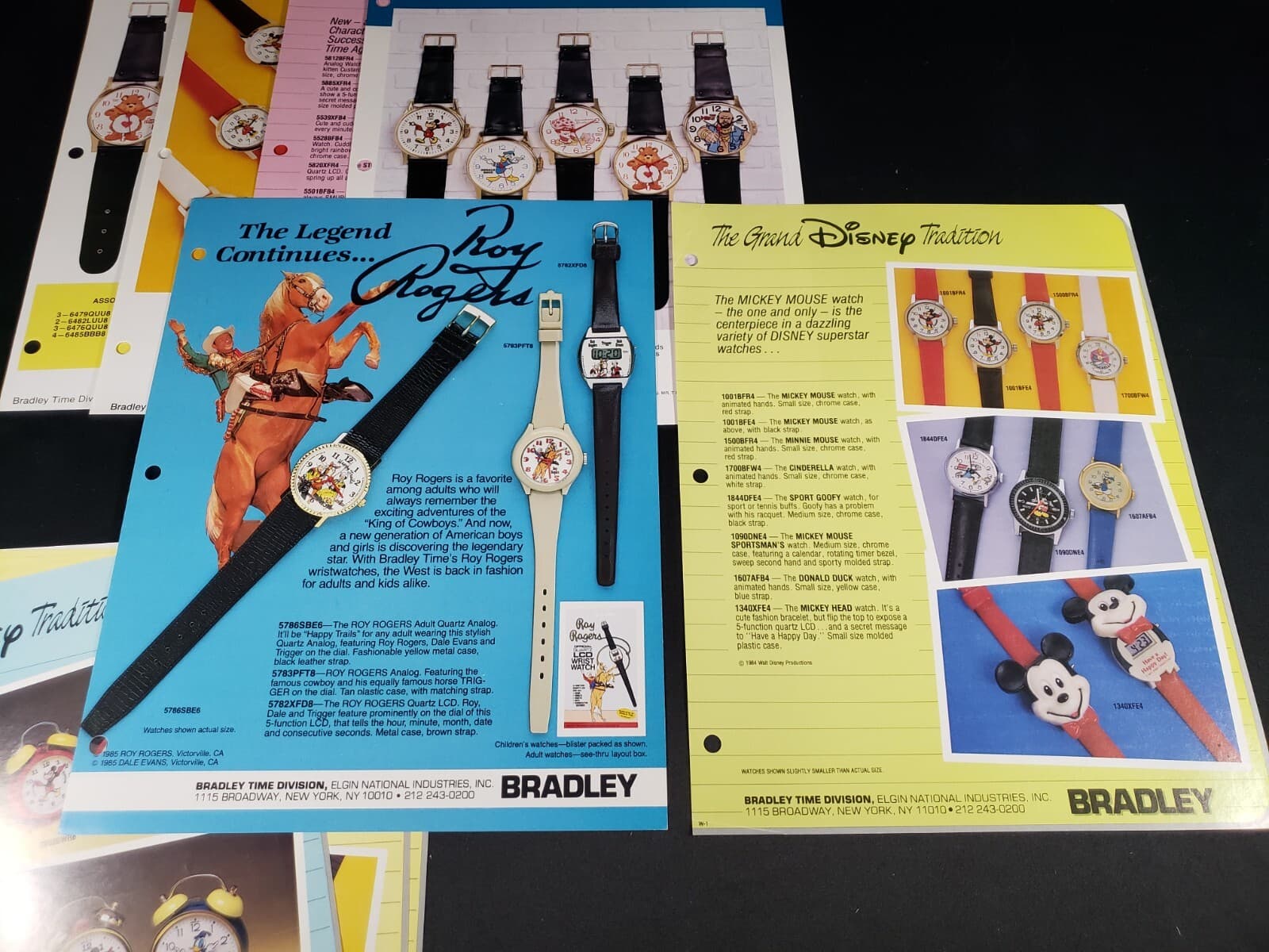 Lot of 10 Bradley Dealer Sell Sheet Advertising Character Watch Papers Ephemera 3