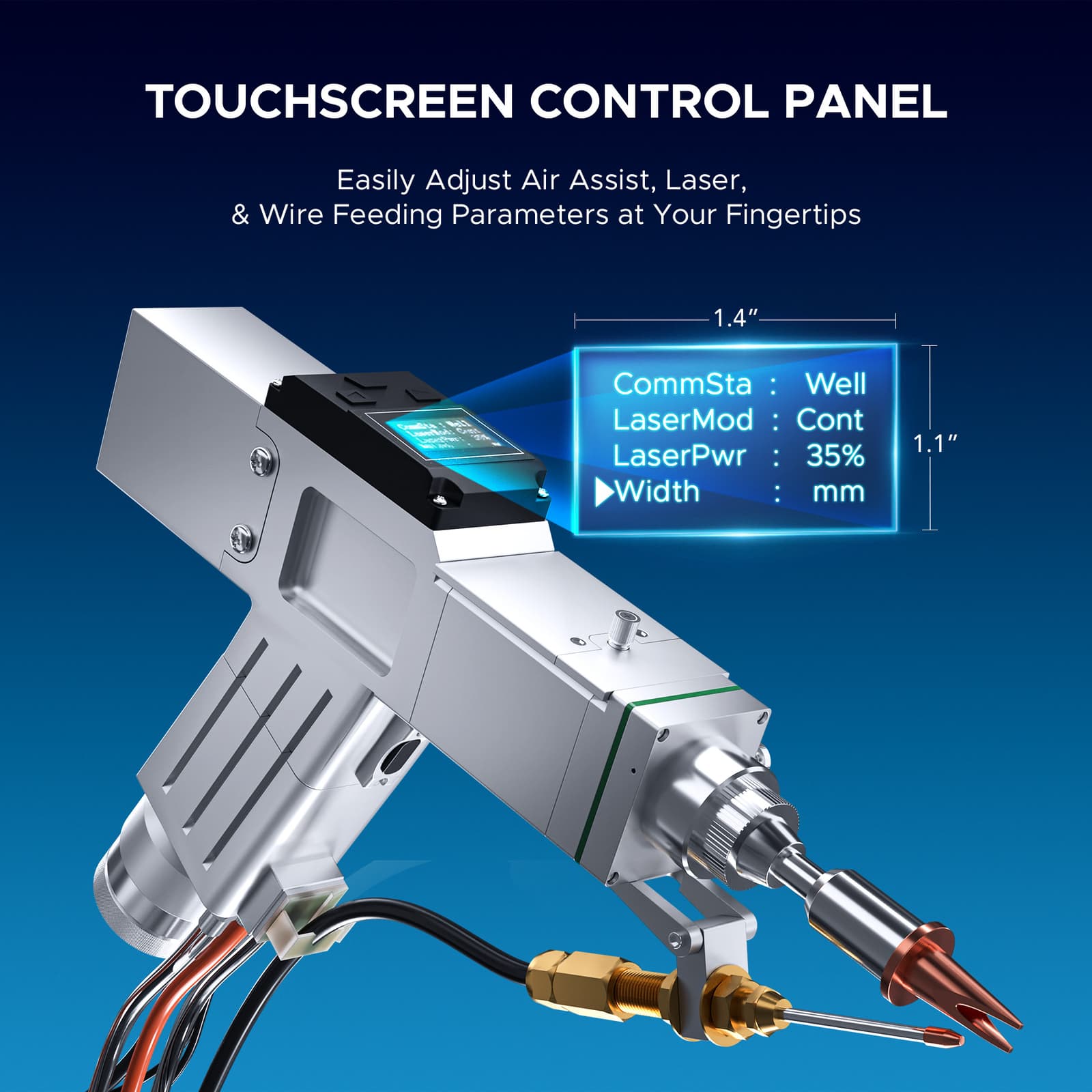 Secondhand 1500W Handheld Fiber Laser Welder Cleaner Cutter for Metal Aluminum 3