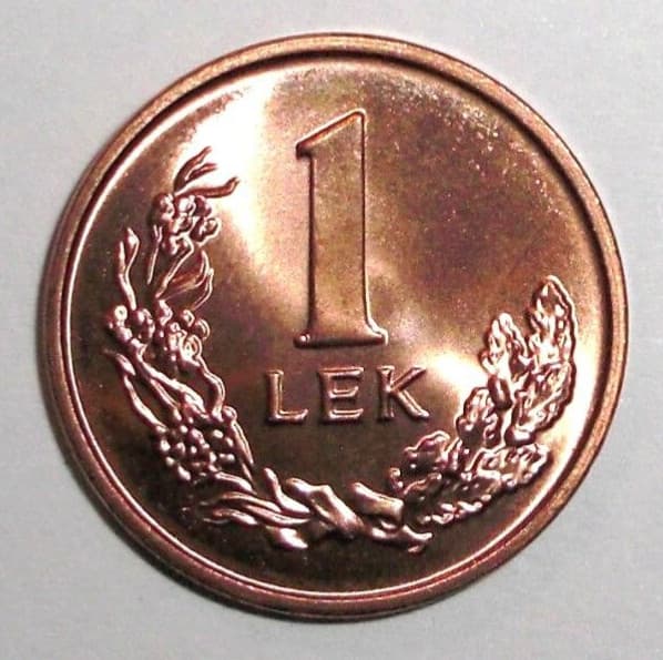 Albania Coin 1 lek Dalmatian Pelican Bird Animal Wildlife 2