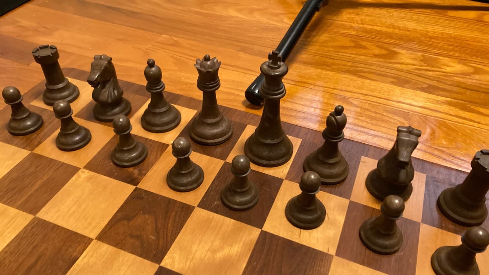 Drueke No. 68 board with 5" No. 35 Imperial Chess Pieces 6