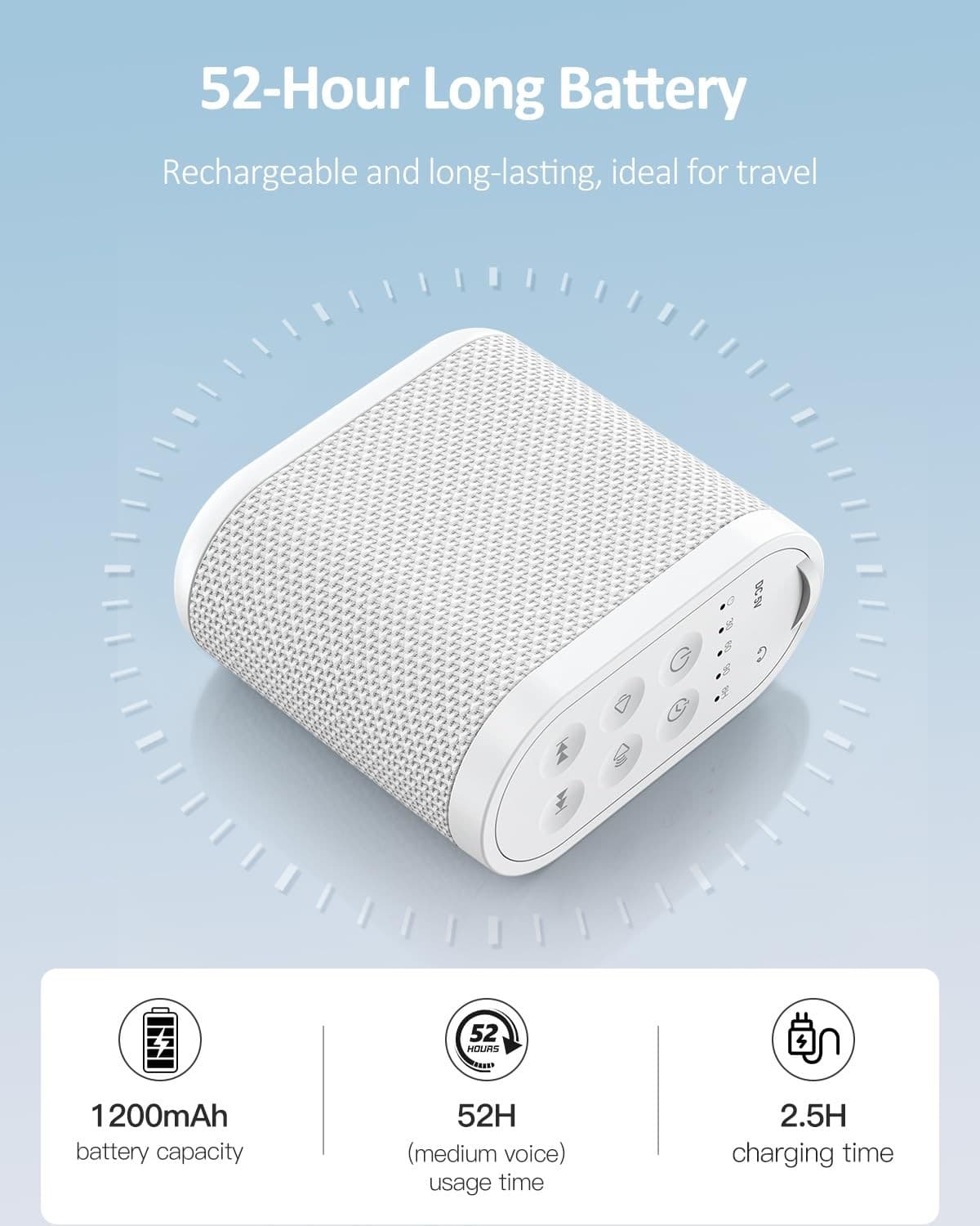 Portable Travel Sound Machine for Adults, Baby - White Noise Machine：Recharge... 3