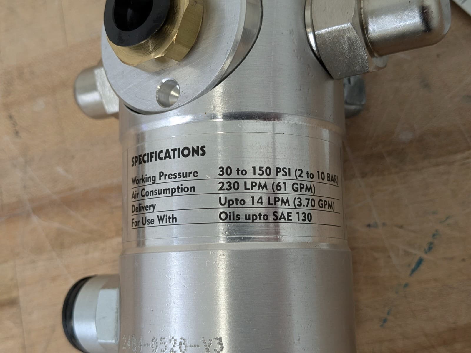 Pro Lube Air Operated Oil Pump for 55 Gal. Drums 3.7 Gal/min. 3:1 Ratio Damaged 5