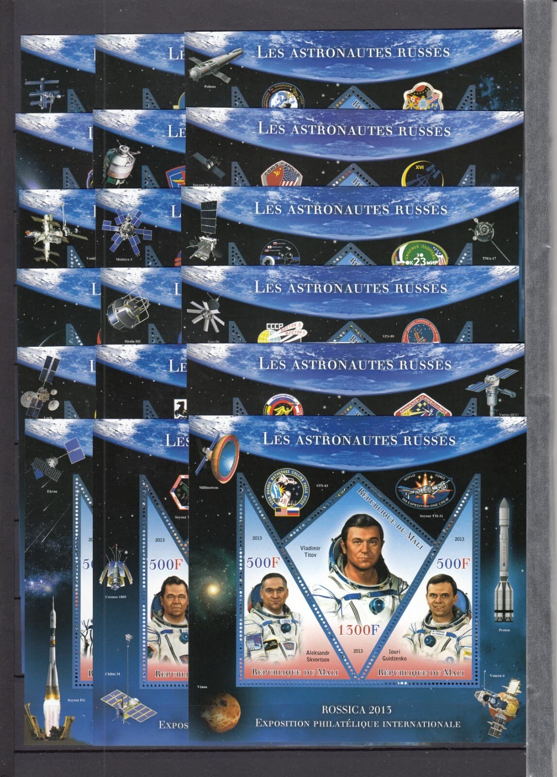 PK23260/ MALI - ASTRONAUTS – 2013 COMPLETE SET OF 39 MINT MNH BLOCKS 2