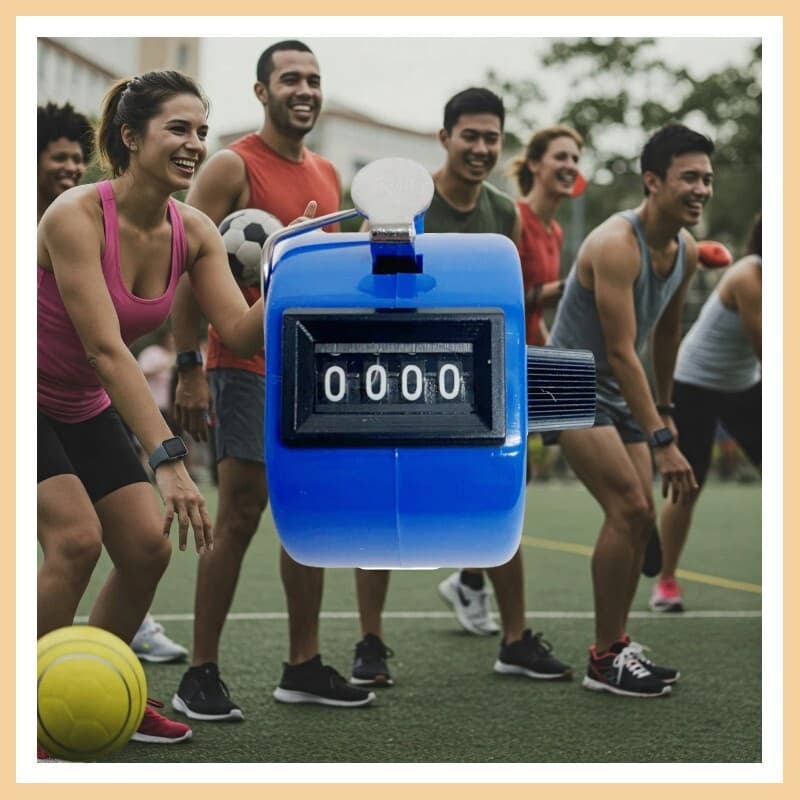 4 Digit Number Dual Clicker Golf Hand Tally Counter orangeHandy Convenient 5