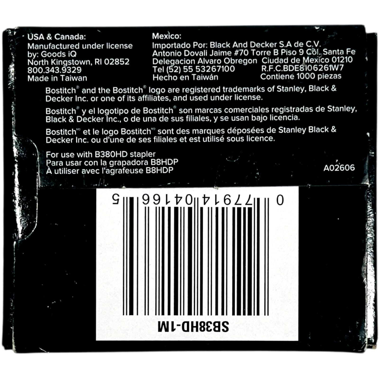 Bostitch Extra Heavy-Duty Staples for use with B8HDP Stapler 1000 Staples - NEW 2