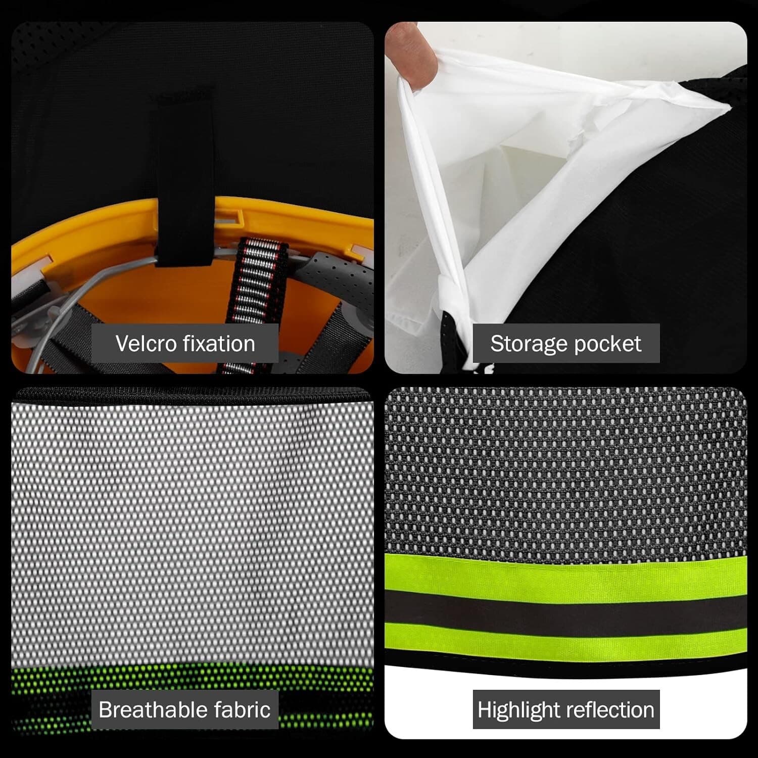 Black Hard Hat Sunshield and Neck Gaiter Kit 4