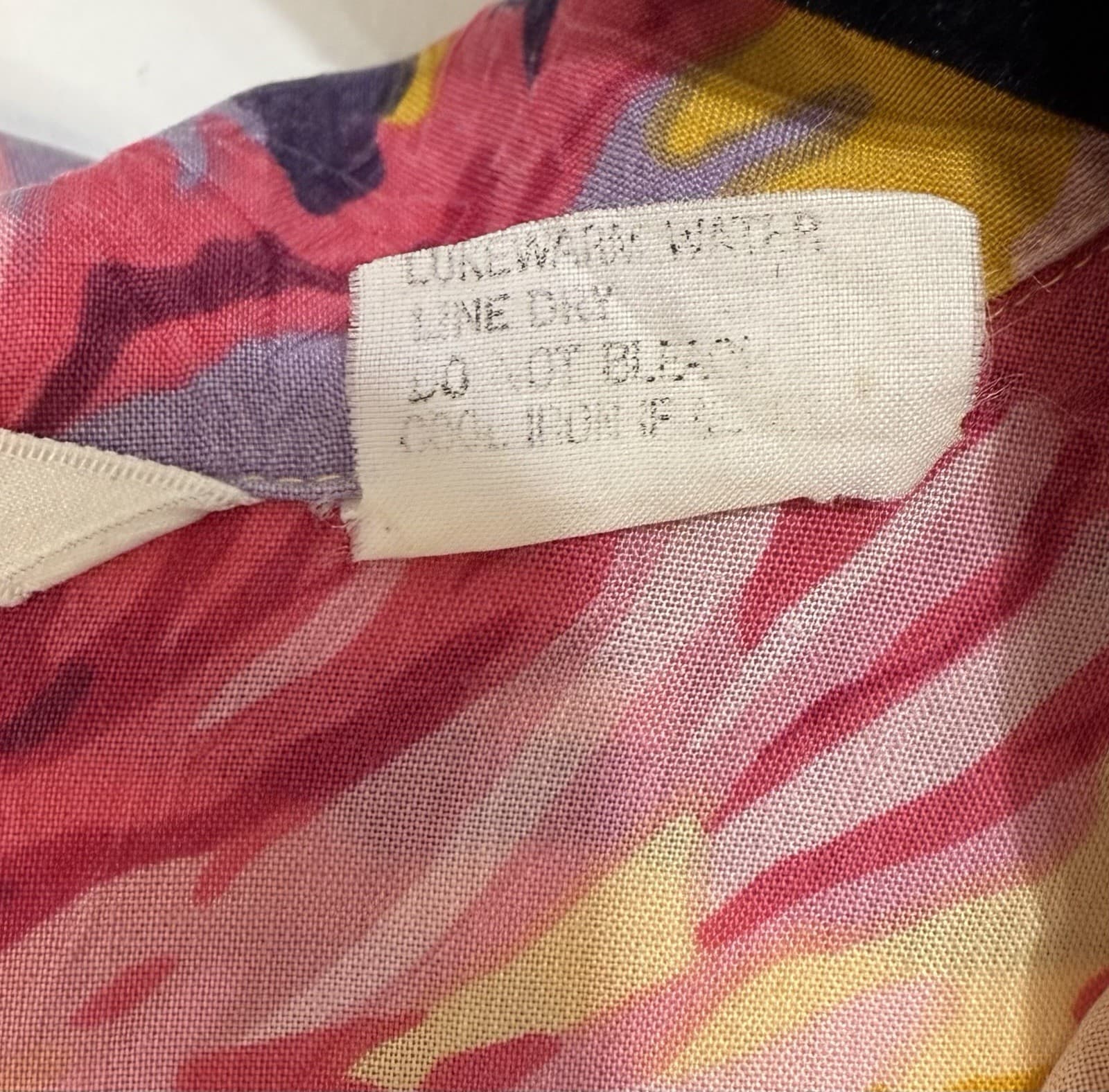 VTG Anne Pinkerton Floral Blouse Asymmetrical Yellow Button Up 90s Medium 6