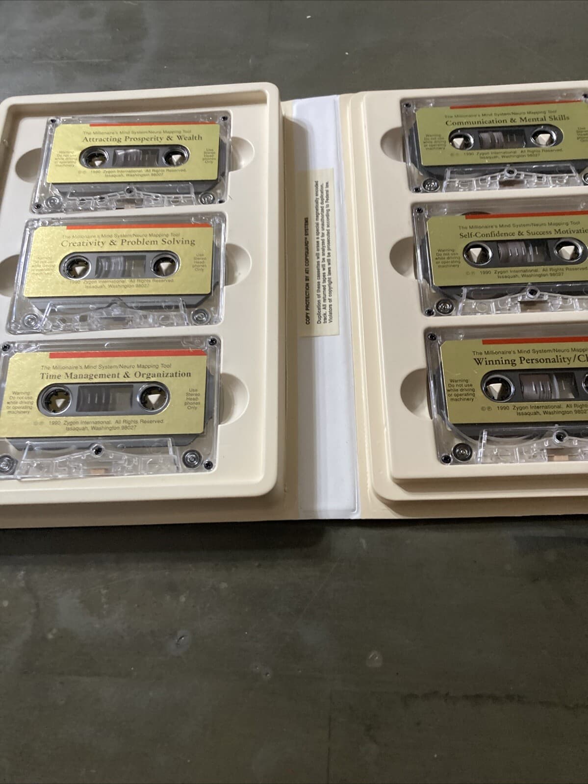 ZYGON MILLIONAIRES MIND CASSETTES VTG Neuro Mapping Tool 2