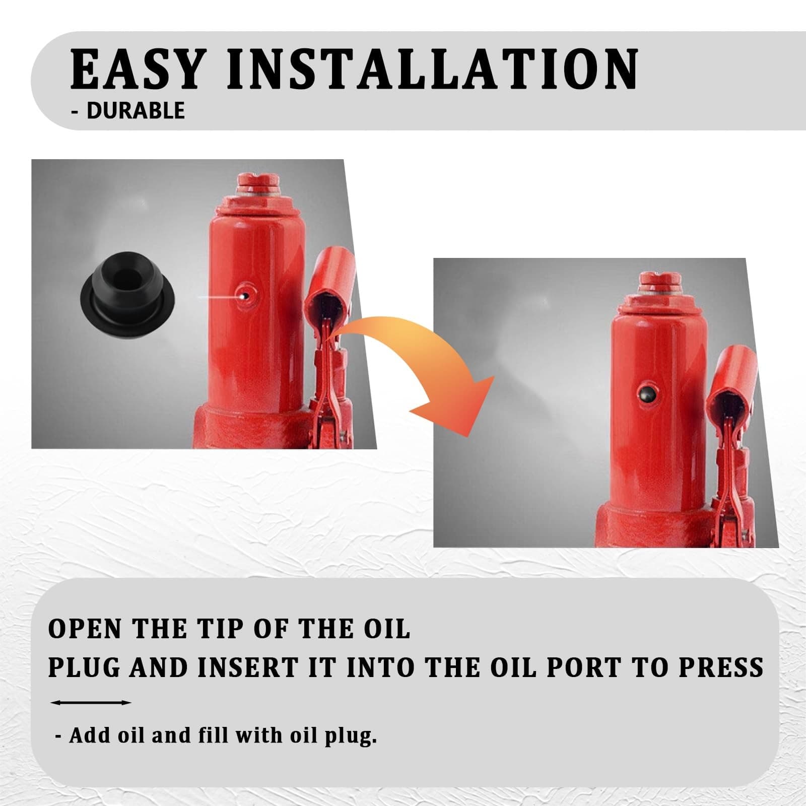 12PCS Hydraulic Floor Jack Oil Filler Plug,0.35In Rubber Floor Jack Parts 3