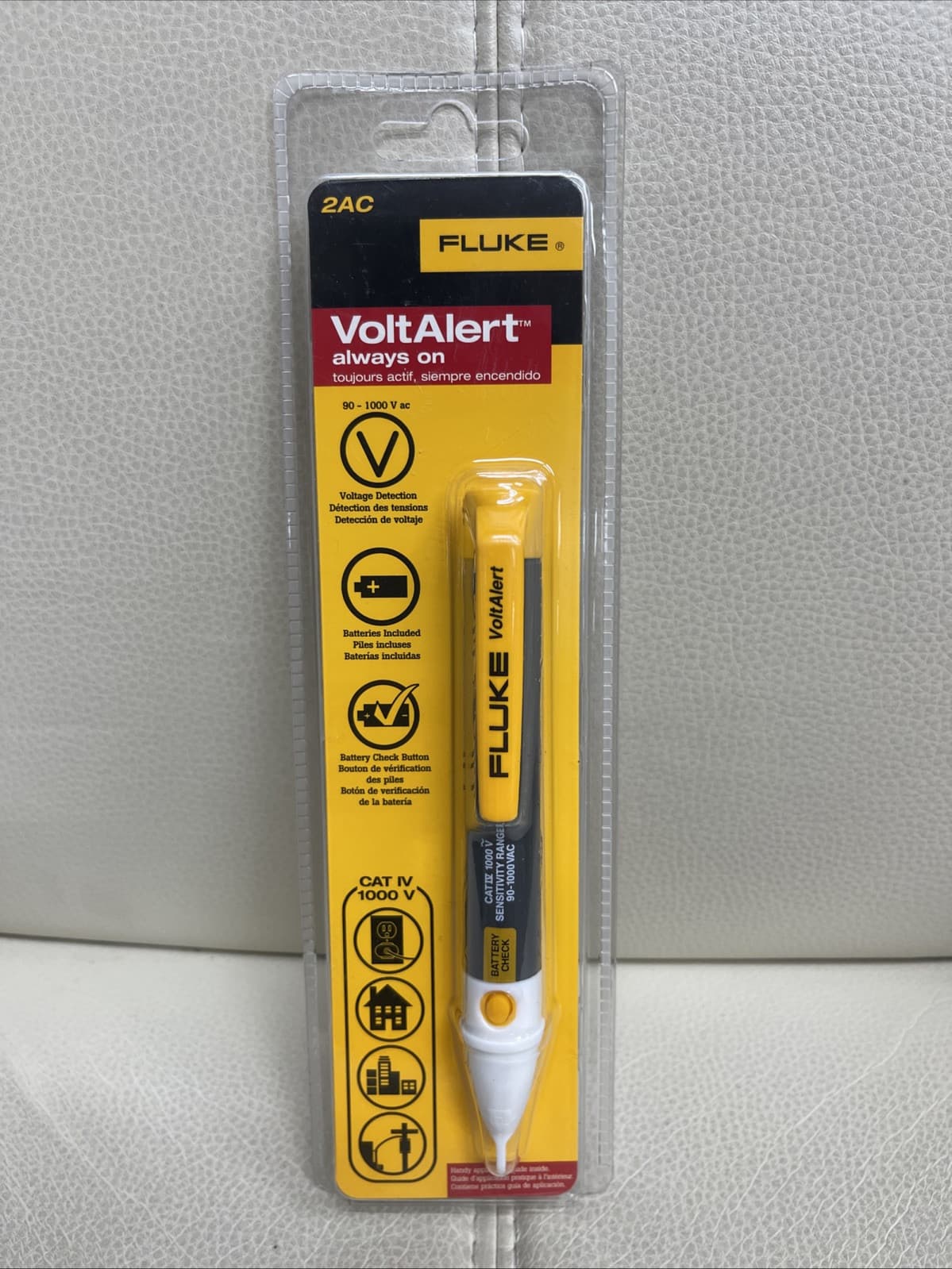 Fluke Flk2ac/90-1000C Voltage Detector, 90 To 1000V Ac, 5 In Length, Visual