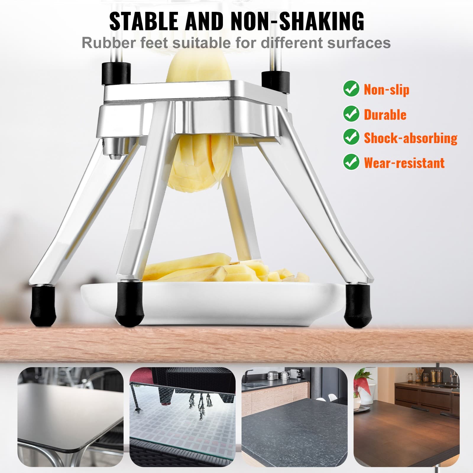 1/4'' Vegetable Dicer Commercial Fruit Slicer Chopper French Fry Cutter 4