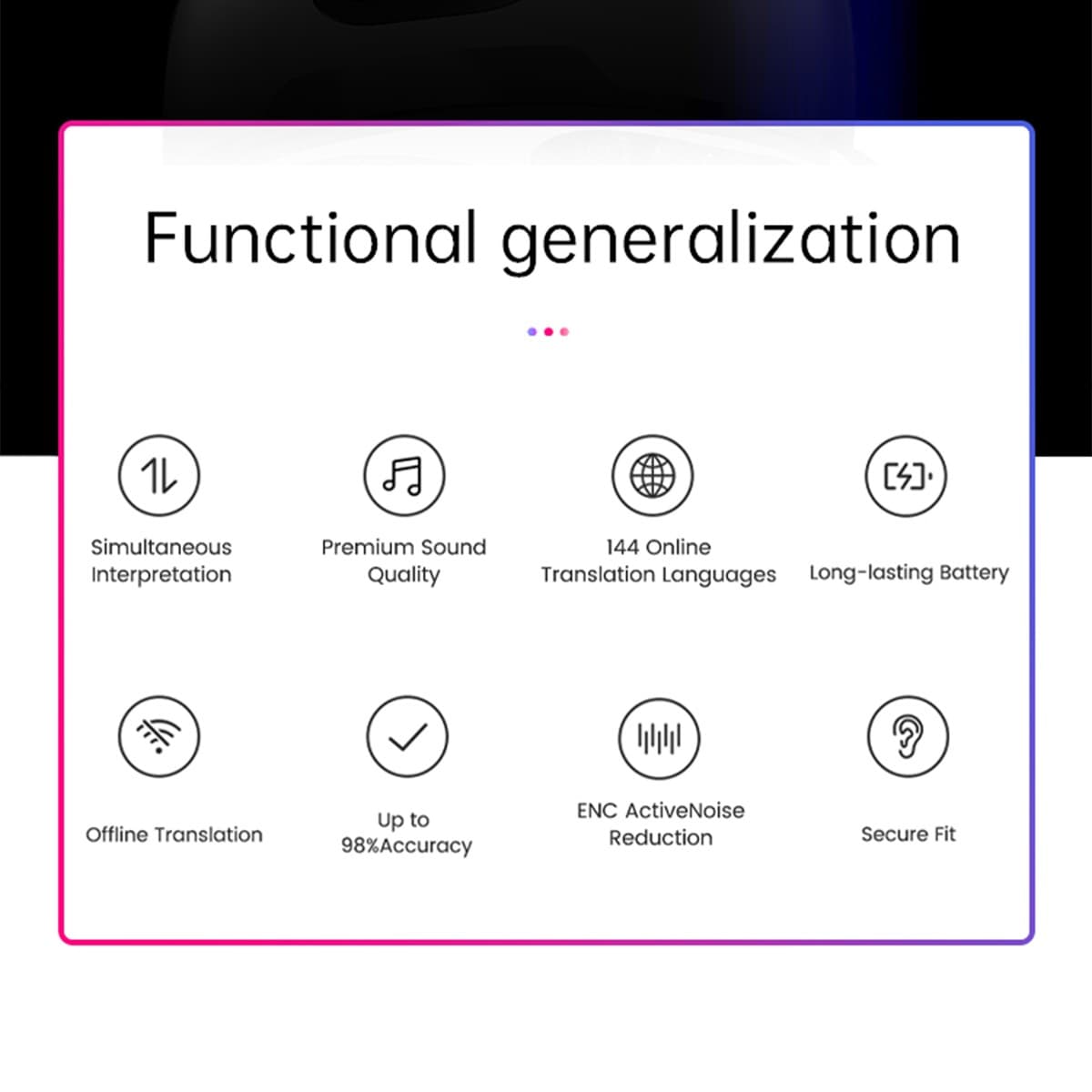 144+ Languages Bluetooth Translator Earbuds Real Time Online/Offline Translation 6
