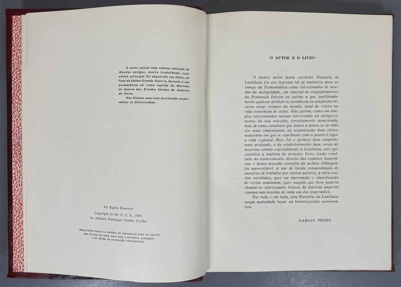 NUMARIA DA LUSITANIA by Simoes Coelho - 1972 - Ancient Roman Coins - Portuguese 5