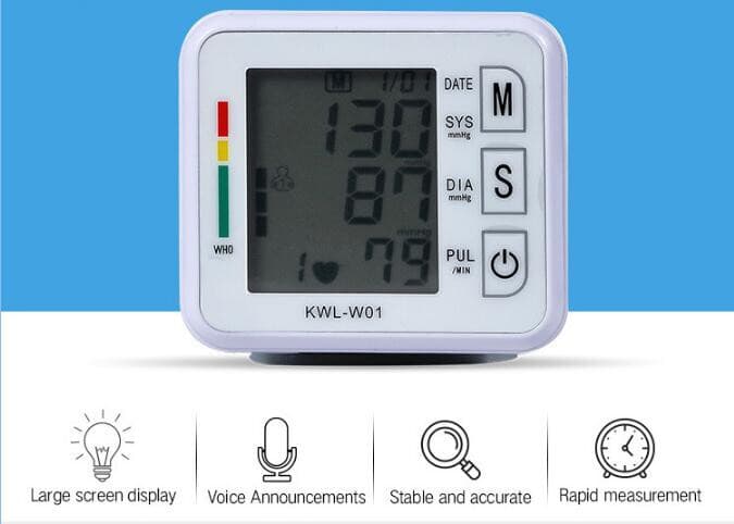 Digital Wrist Blood Pressure Monitor Automatic BP Machine USA 2