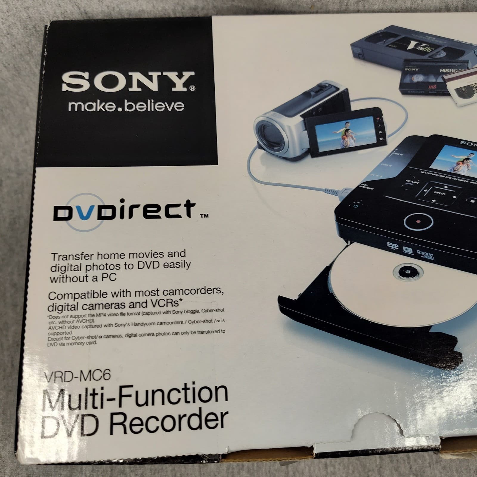 SONY VRD-MC6 Multi Function DVD Recorder NIB Open Box Never Used 2