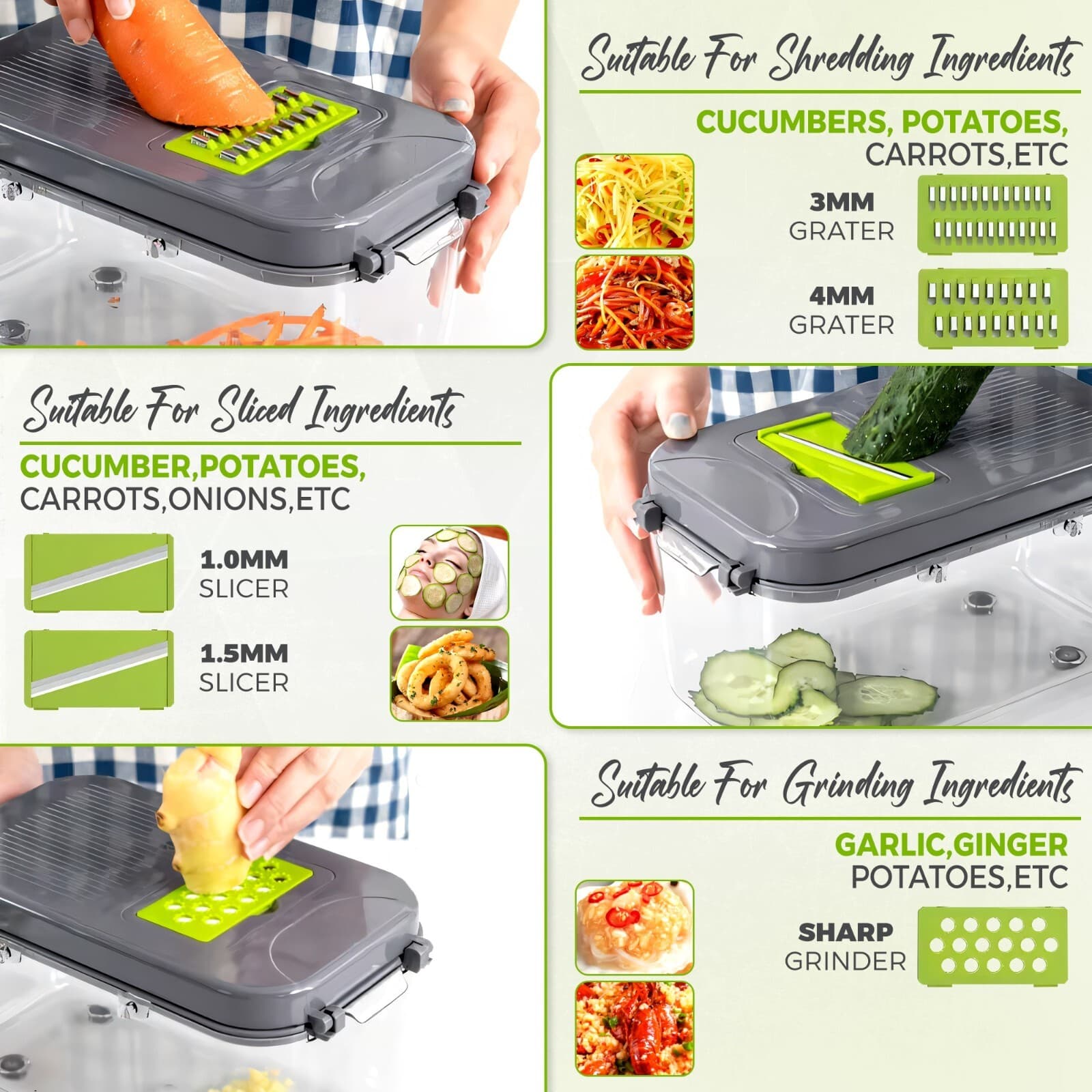 Vegetable Chopper 22 in 1 – For Vegetables, Fruits, and Onions - Multifunctional 2