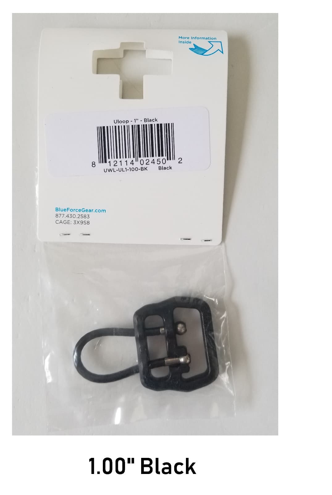 Blue Force Gear Vickers Wire ULoop / U-Loop 1" OR 1.25" - Colors Below - UWL-UL1