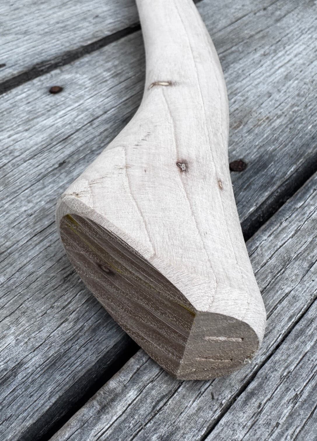 Hickory 36" Single Bit Curved Axe Handle Made in USA Unfinished 3