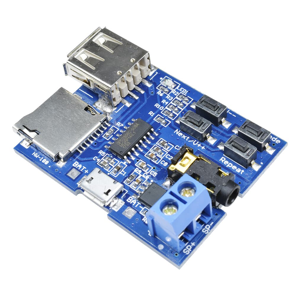 TF Card U Disk MP3 Format Decoder Board Aamplifier Decoding Audio Player Module 4