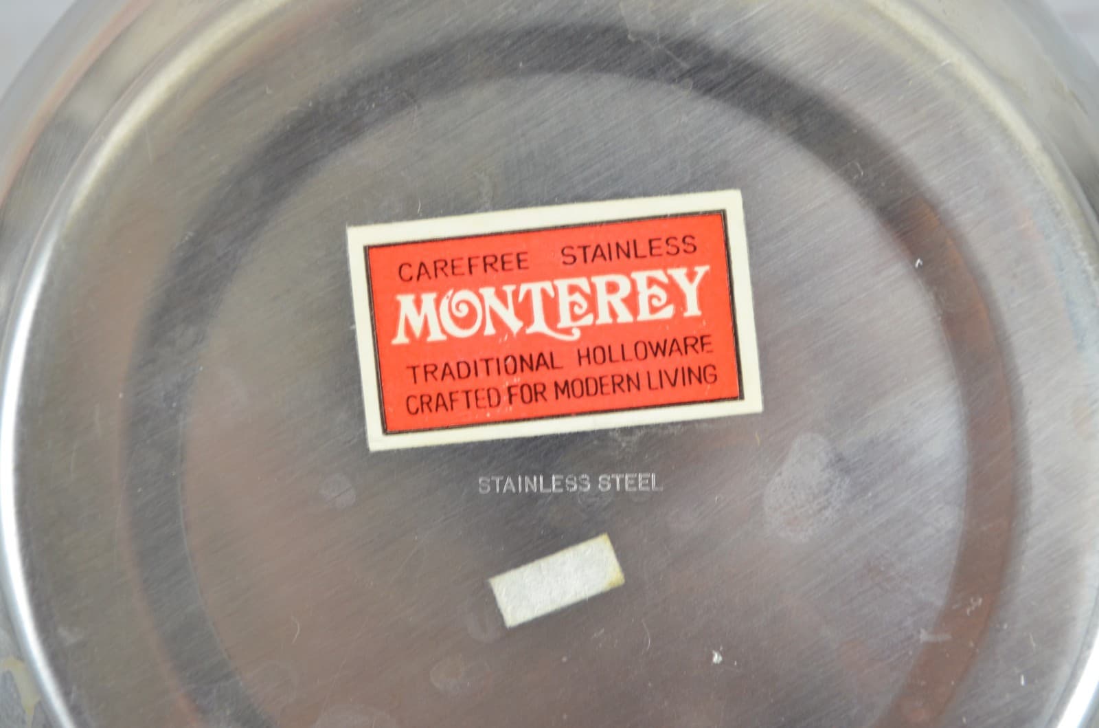 Vtge Small Monterey Stainless Steel Server Pot,Traditional Holloware w/ Lid  5