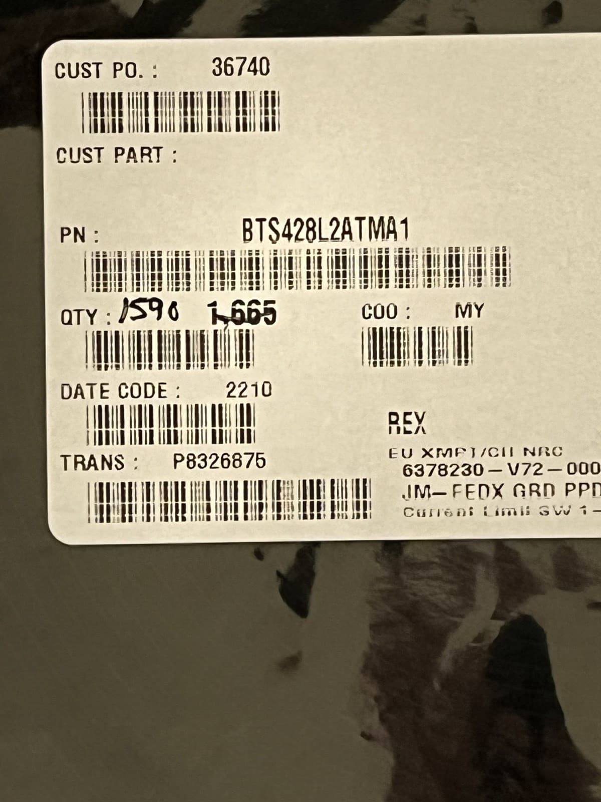 BTS428L2 IC POWER LOAD SWITCH N CHANNEL TO 252 5 PIN INFINEON (LOT OF 3) 2