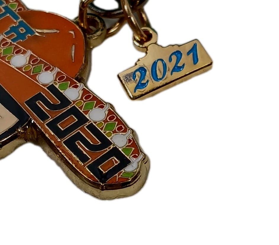 2021 / 2020 Code Ninjas Sombrero Fiesta Medal San Antonio Pinback  Covid Year 2