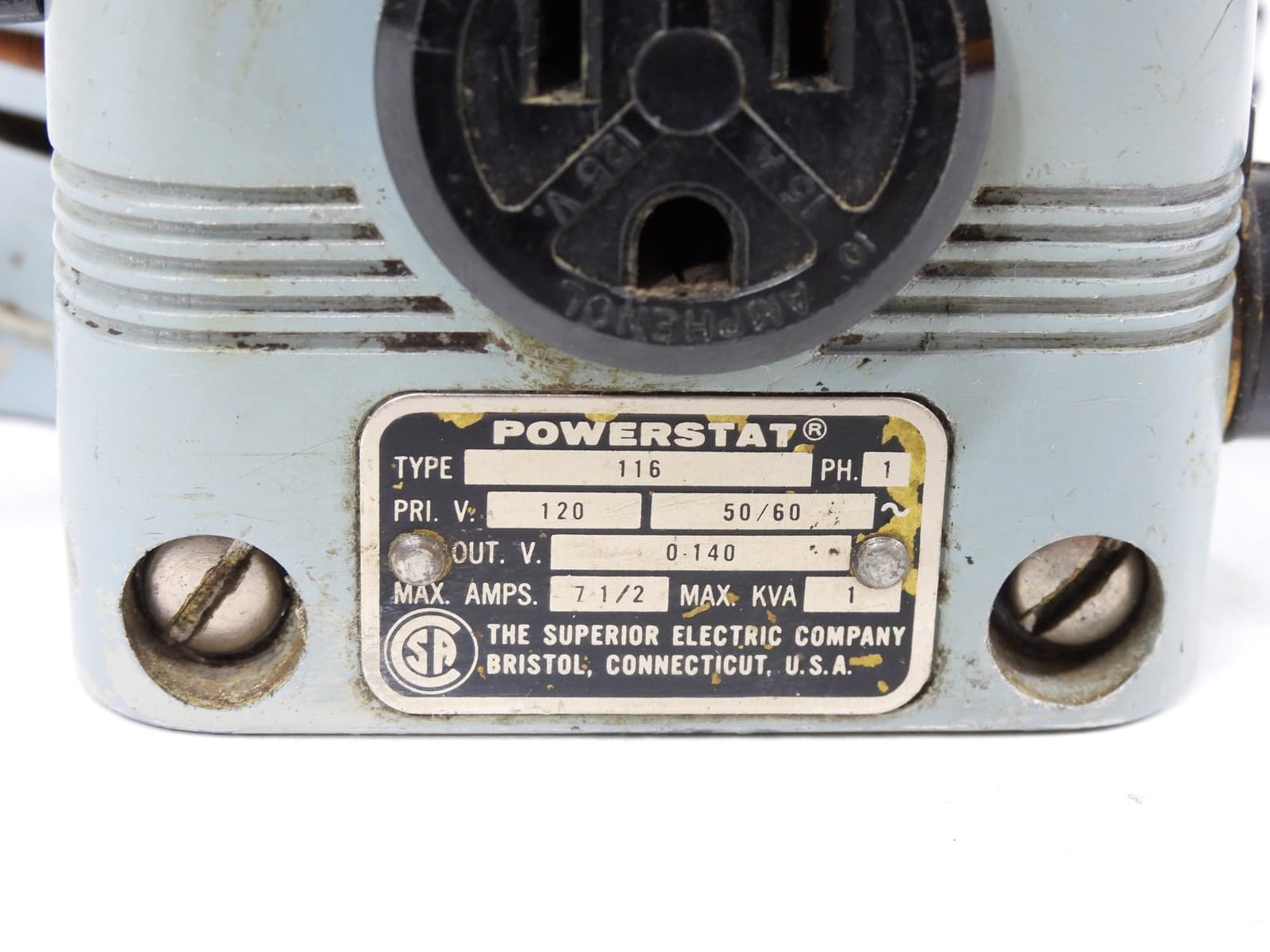 Powerstat Variac 116 0-120VAC Variable AC Power Transformer (works well) 4