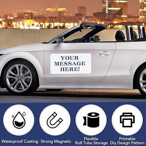 4Pcs Blank Car Magnets,17x12 Inch Car Door Magnets Set Signs 17"x12"-4P 5