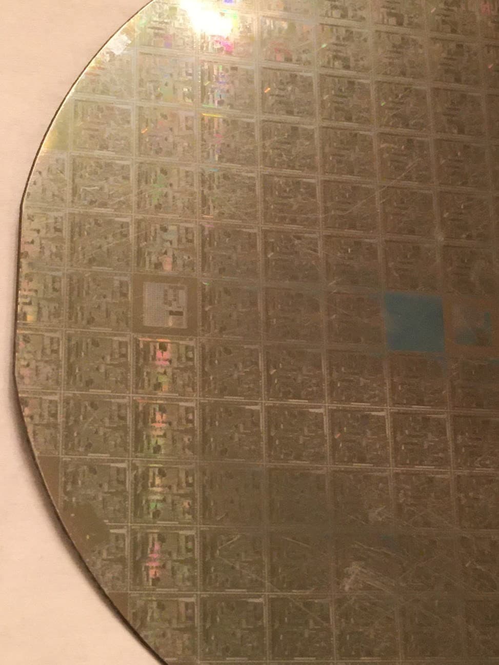 4" Silver Xerox Printer Silicon Wafer 1980s Extremely Rare Vintage CPU Chip 3