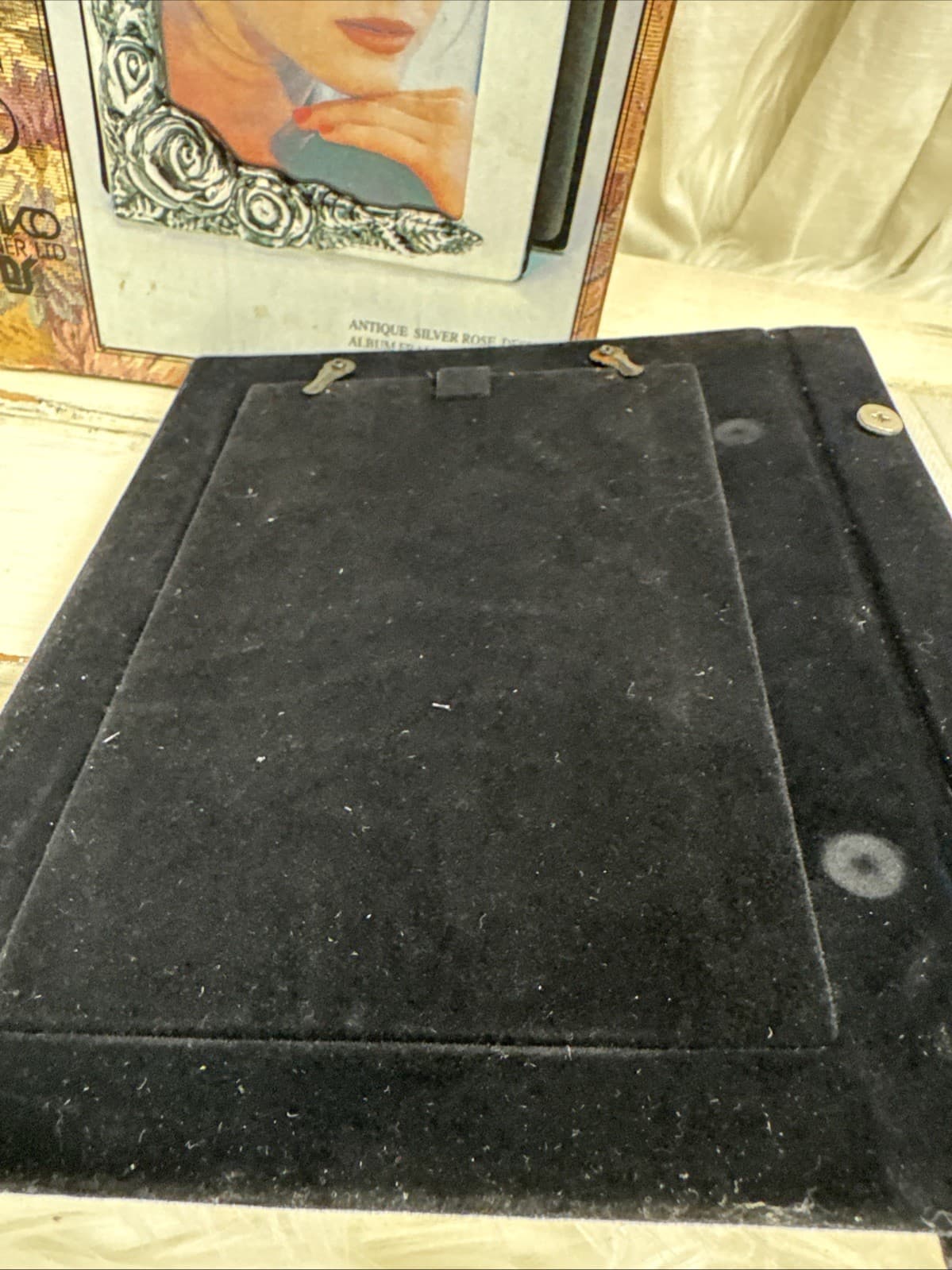 DAVCO SILVER, LTD Photo Frame & Album for 100 4"x6" Photos - Tarnished VTG 5