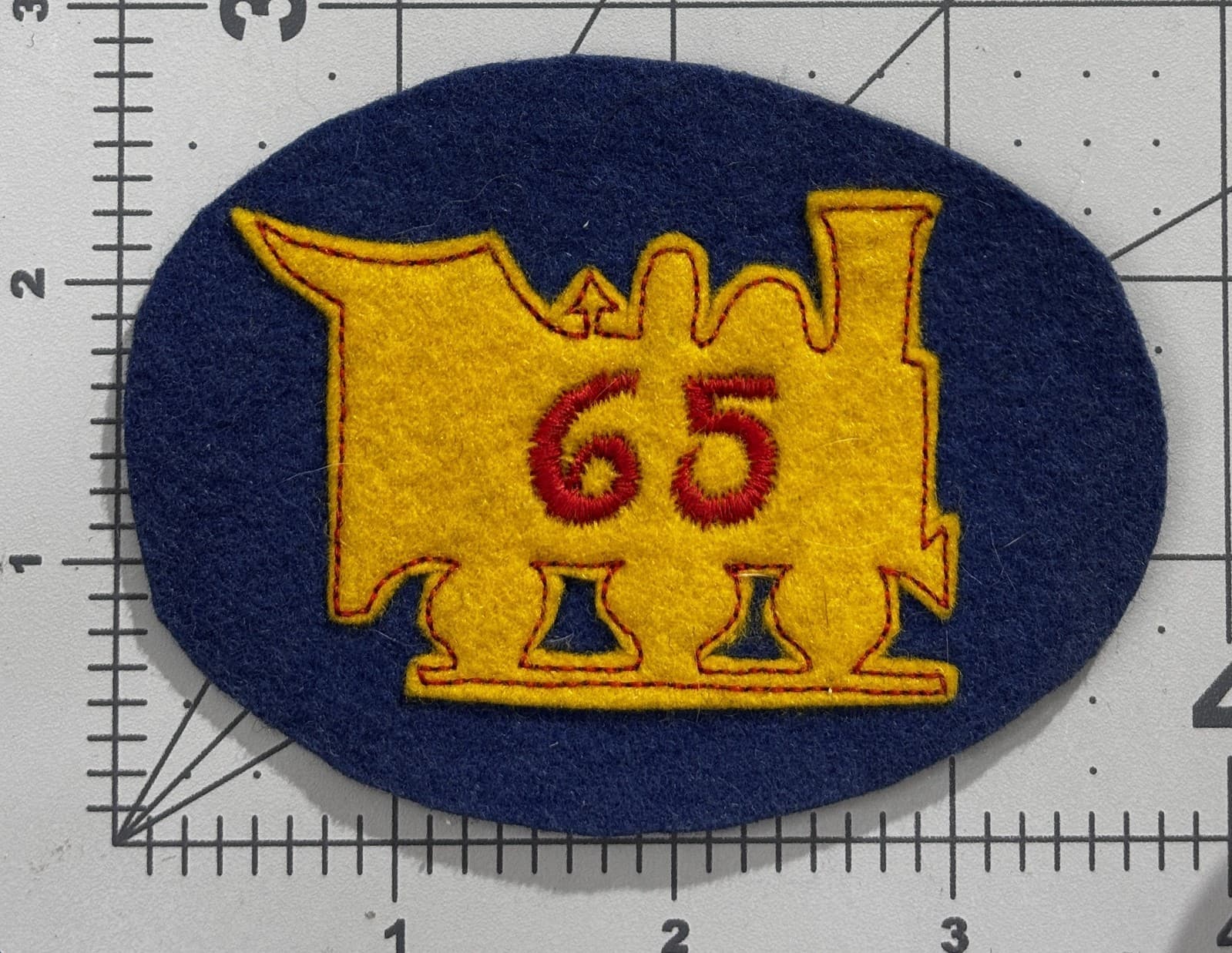 WW 1 AEF US Army 65th Railway Engineers French Made Patch Inv# K1720