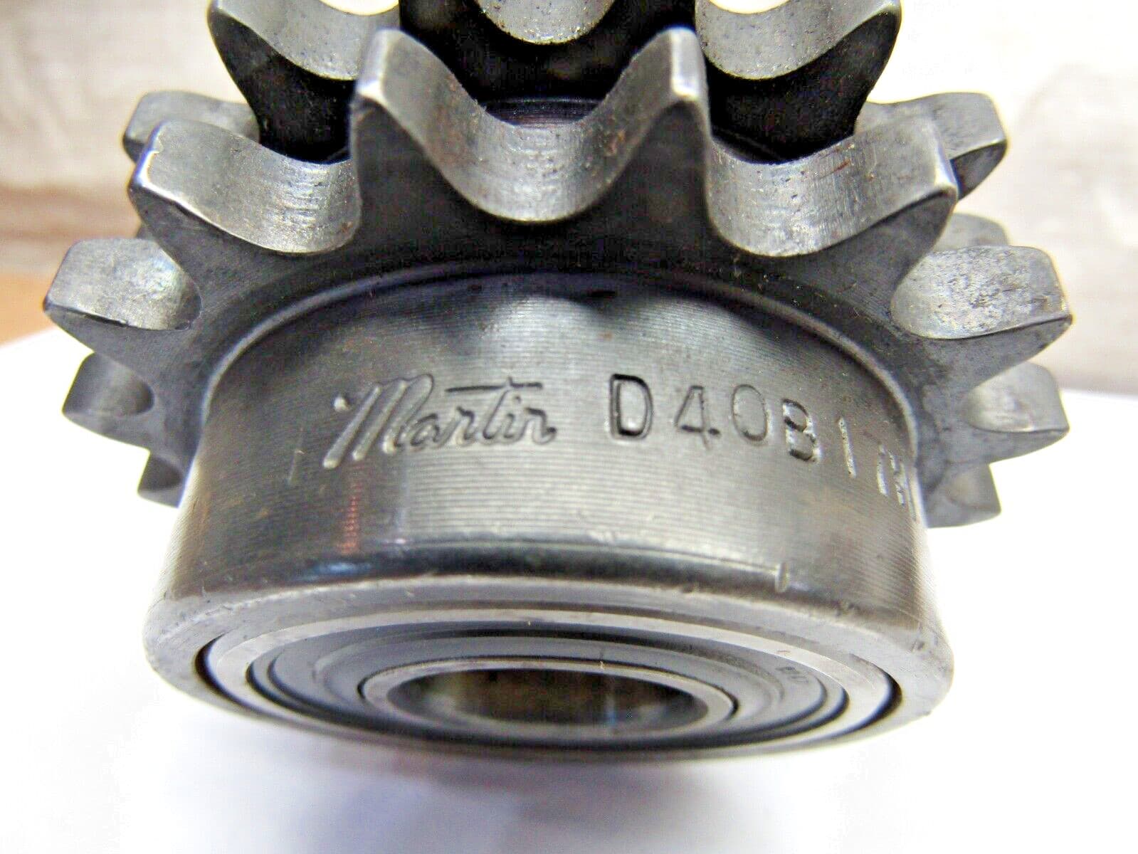 Martin Idler Sprocket D40B17H #40 Double 17 Hardened Teeth 20mm Bearing Bore 2