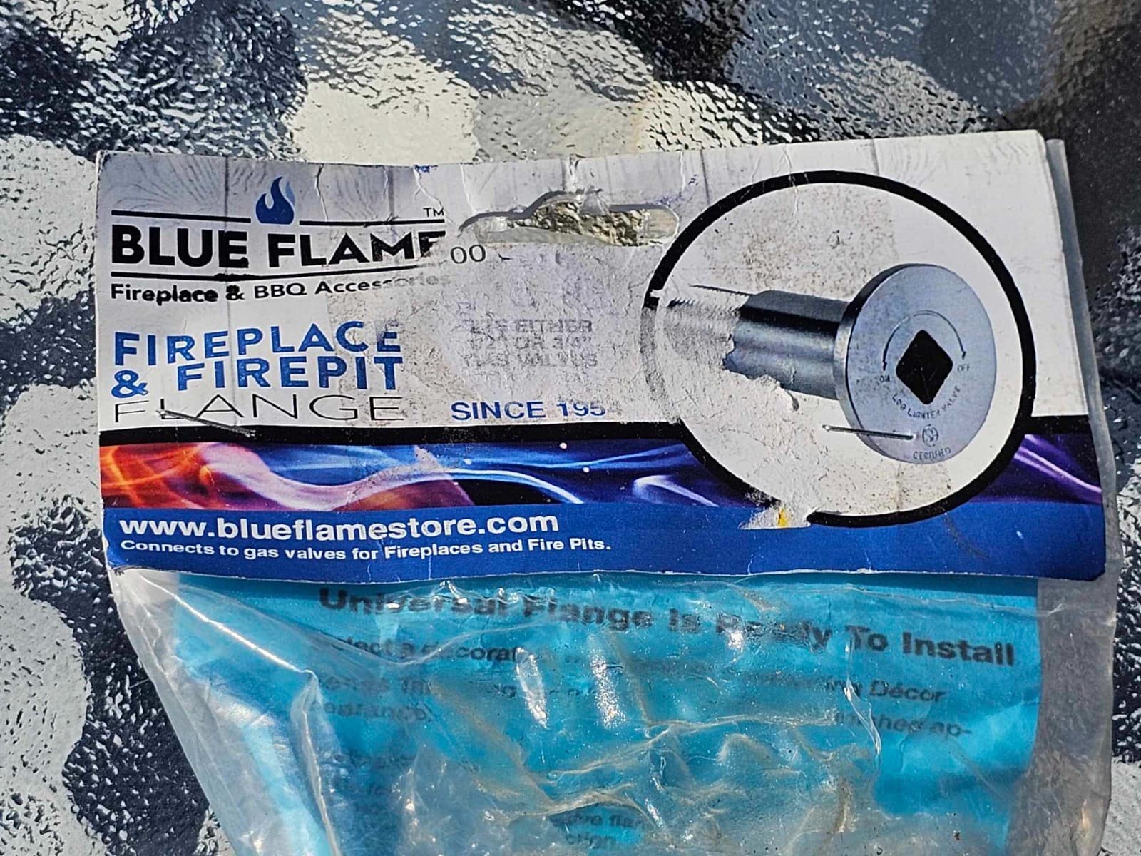 Blue Flame UF.SCH.06 Universal Gas Valve Flange Fireplace/FirePit Flange New 2