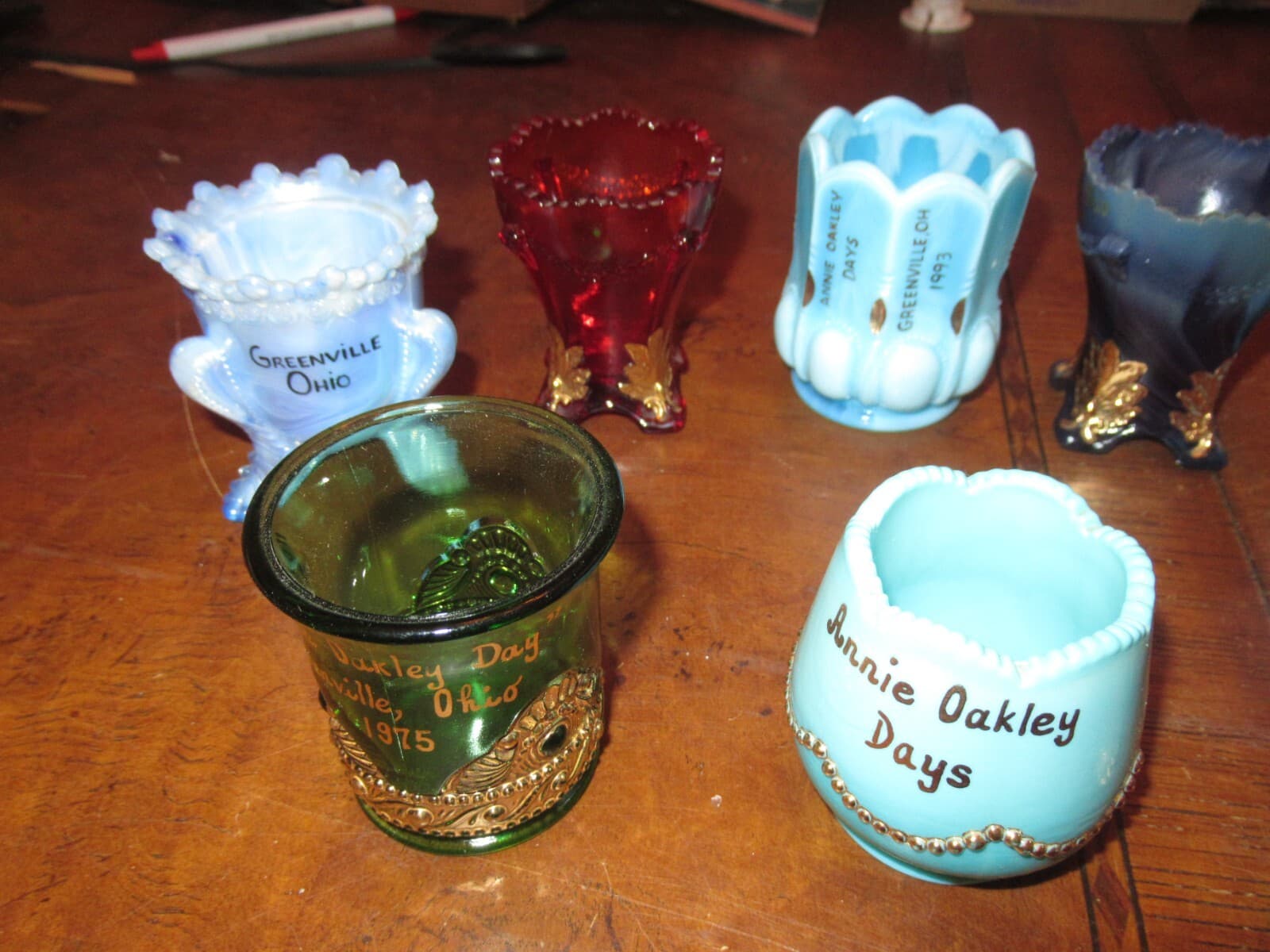 Annie Oakley Days Greenville Ohio Toothpick Holder Souvenir Lot (M646) 3