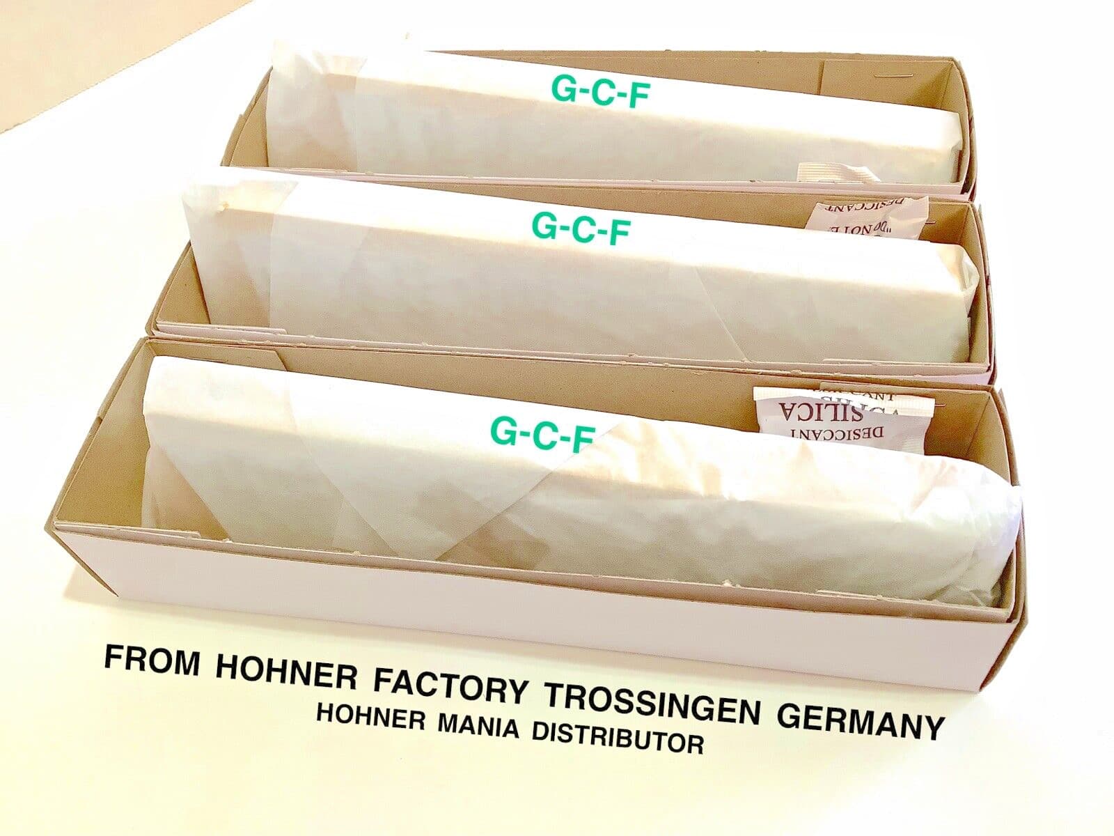 HOHNER REED BLOCKS TREBLE ( G-C-F )  CORONA II FROM FACTORY HOHNER.