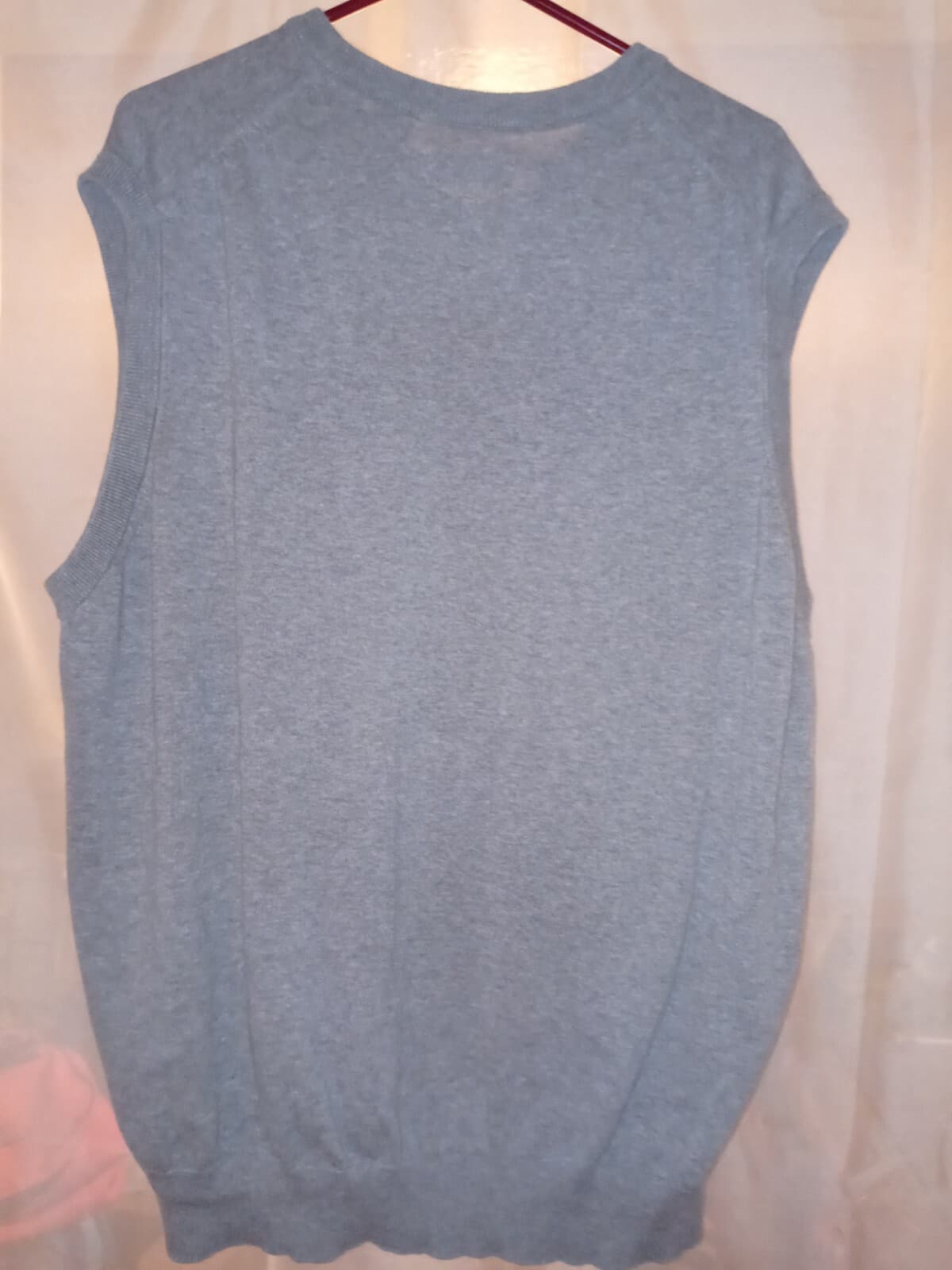 EUC CHAPS MENS V-NECK GRAY SWEATER VEST 2X  2