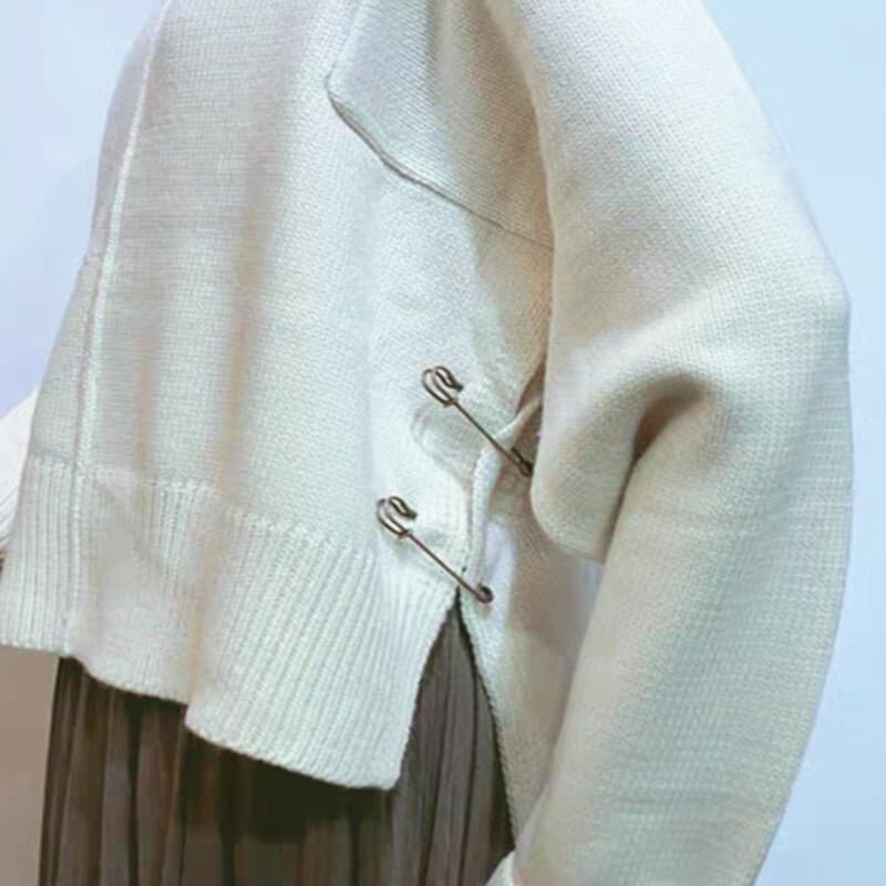 Safety Pins 90mm Large Metal Sewing Pins with Holes Bronze Tone 10Pcs 4