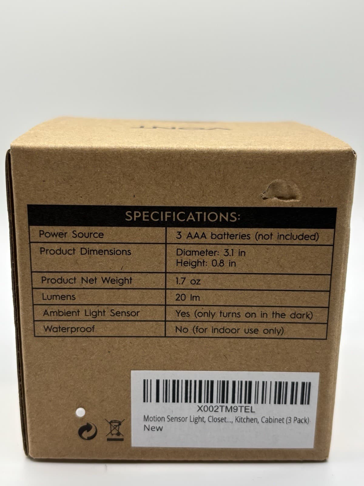 Vont Motion Sensor Light, Closet Light, Wall Light, Stick Anywhere, Battery Oper 2