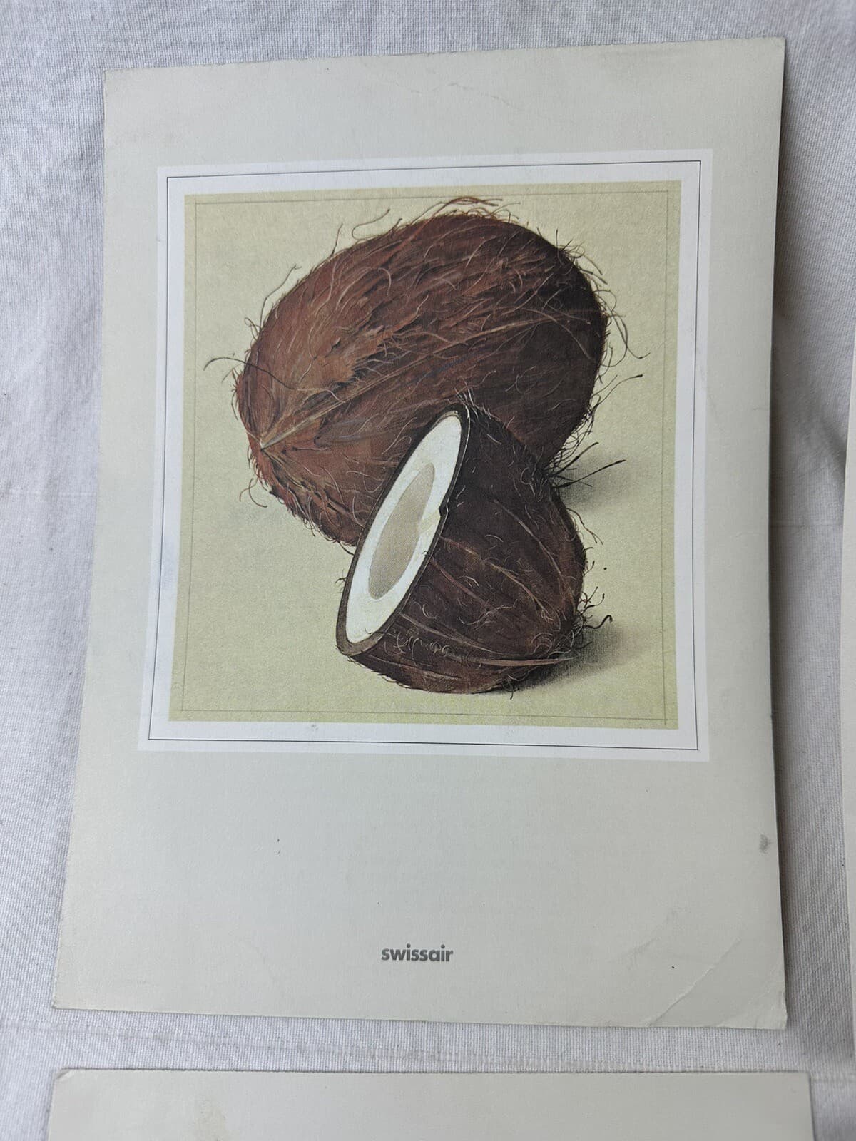 lot 4 Swissair Business Class Menus 1992 Mangosteens Mango Coconut Pomegranates 3