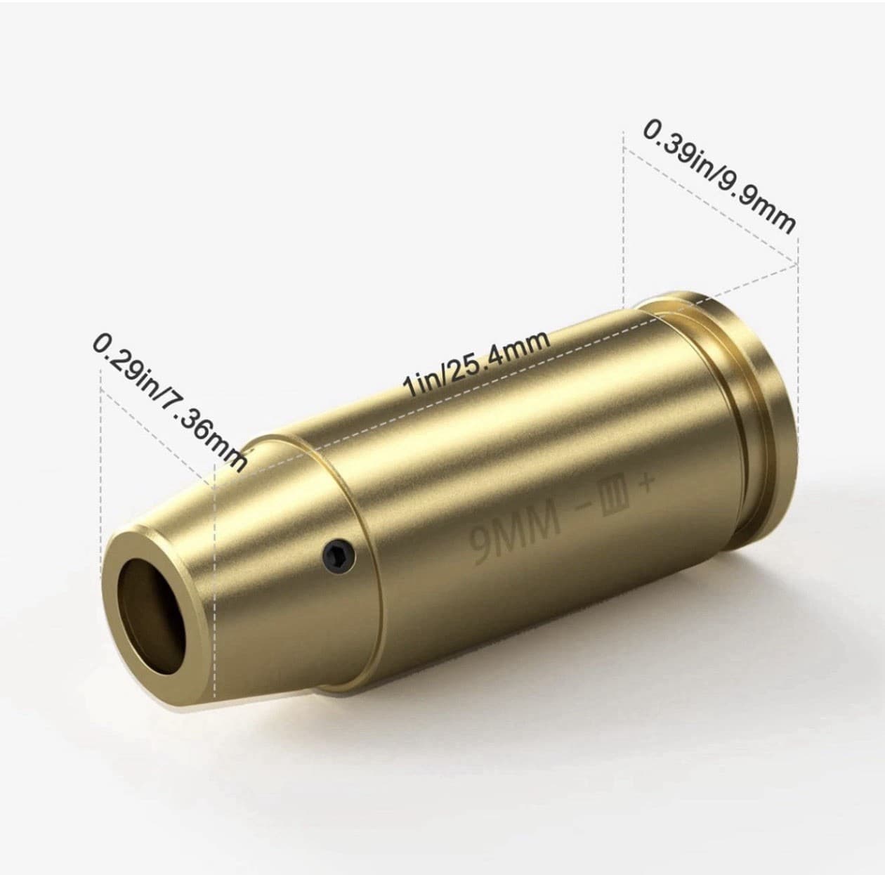 9mm Red Laser Bore Sight Brass Cartridge Bullet Shap Boresighter W/ 6 Batteries 2