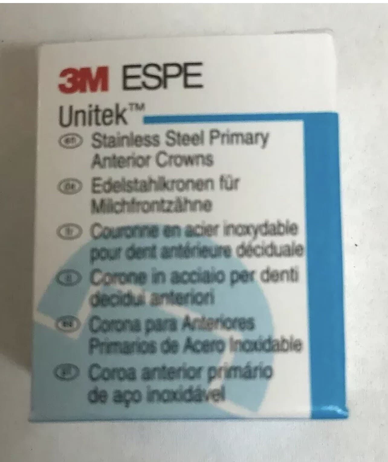 3M ESPE 907034 Unitek Steel Primary Anterior Crowns #4 Upper Right Lateral 5/Pk