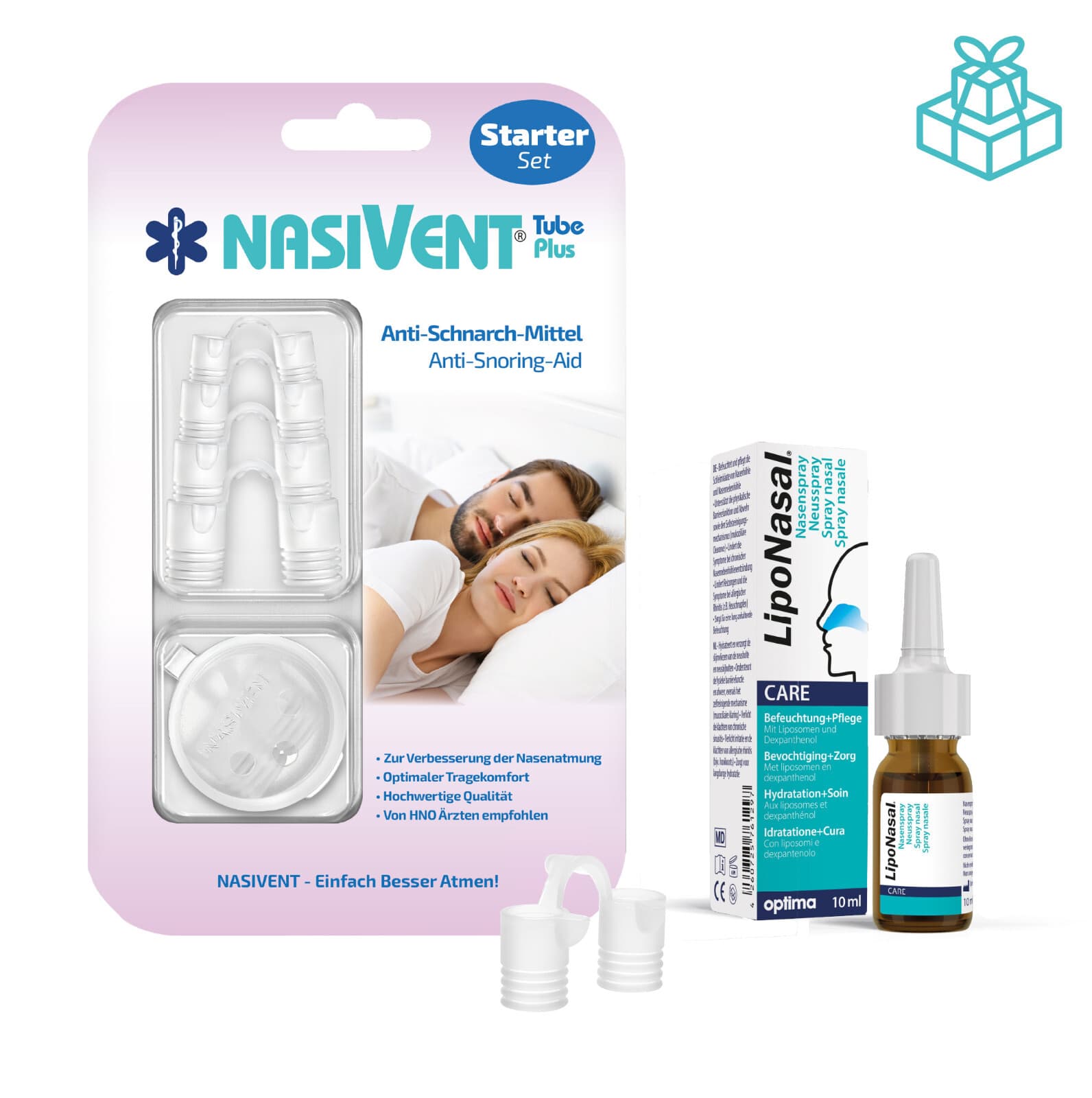 Nasivent Economy Set 1 - Nasivent Tube Plus Starter Set + Liponasal