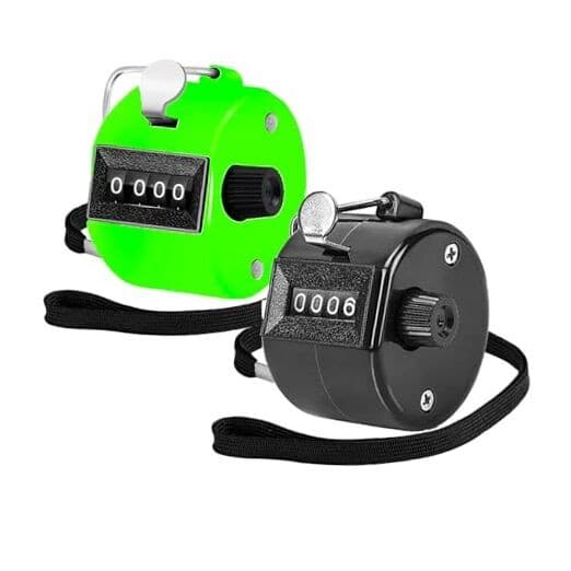 Clicker Counter Handheld Tally Counter 4-Digit Number Counter, 2 Black Green