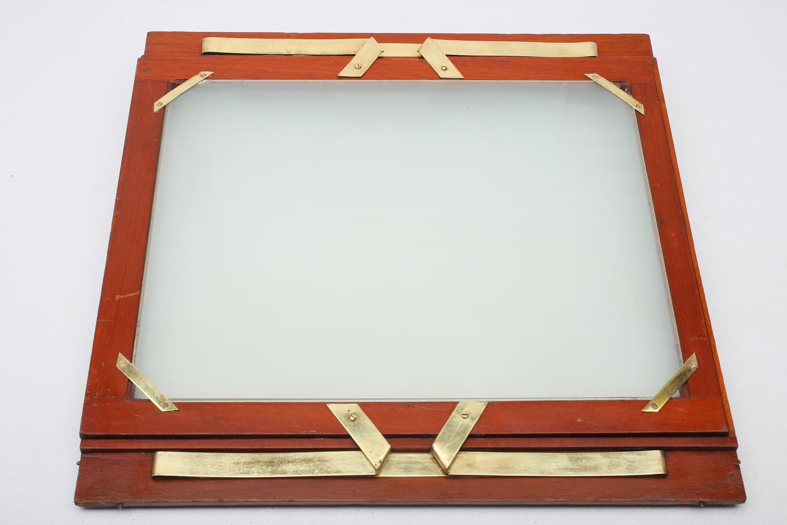 11x14 inch View Camera back+Wood+Brass+Ground Glass+16x16 inch frame+Works+NICE