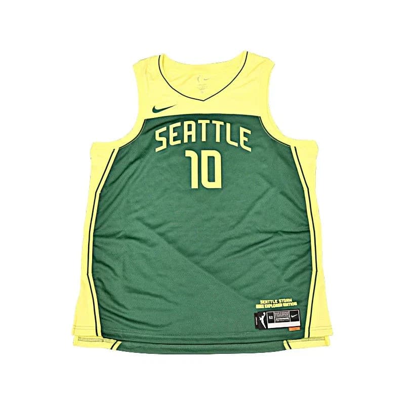 Sue Bird Storm Autographed Signed Inscribed Nike Yellow/Green Jersey Steiner CX 3