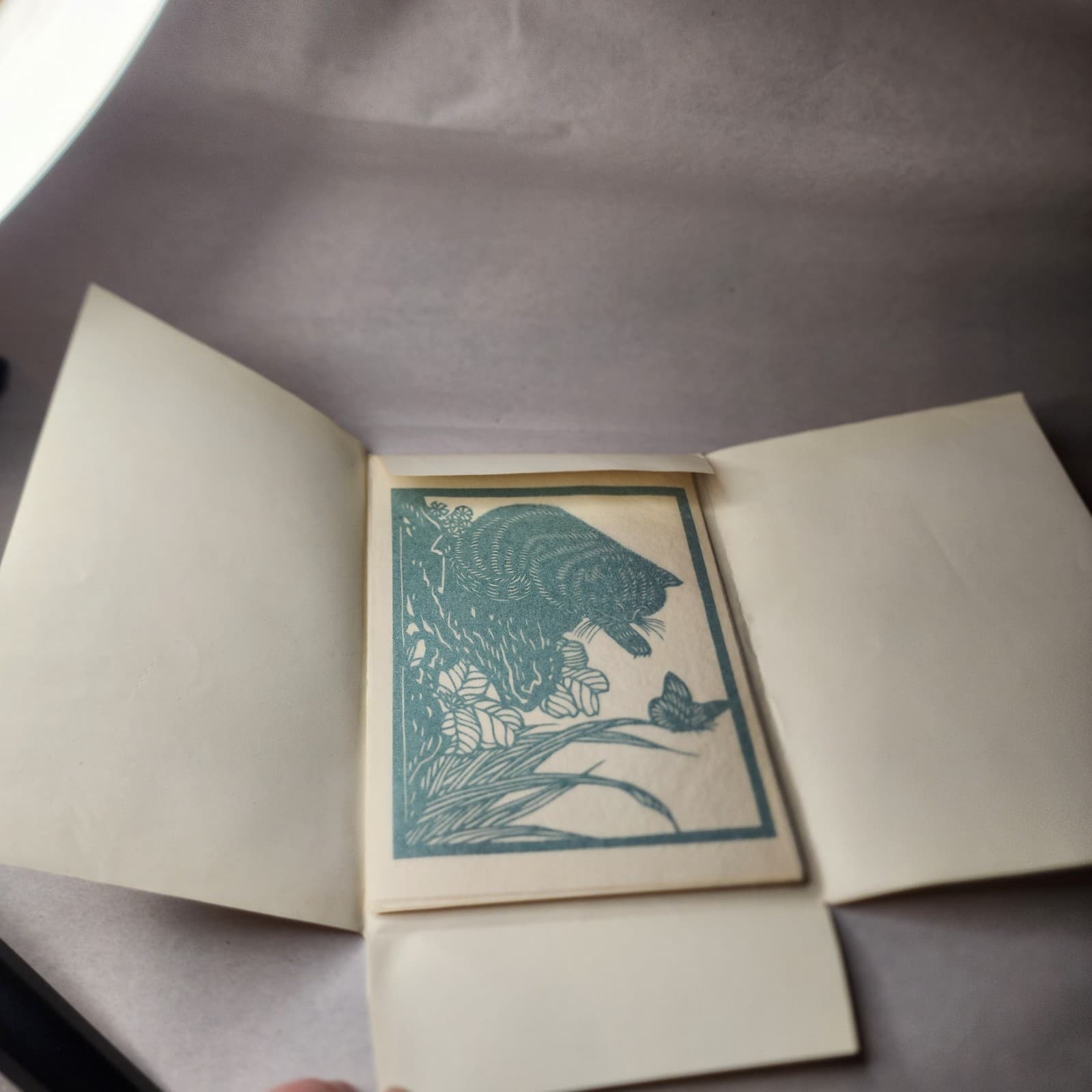 Vintage Chinese Folk Art Paper Cuts Pack Of 6 Cats And Butterflies 3