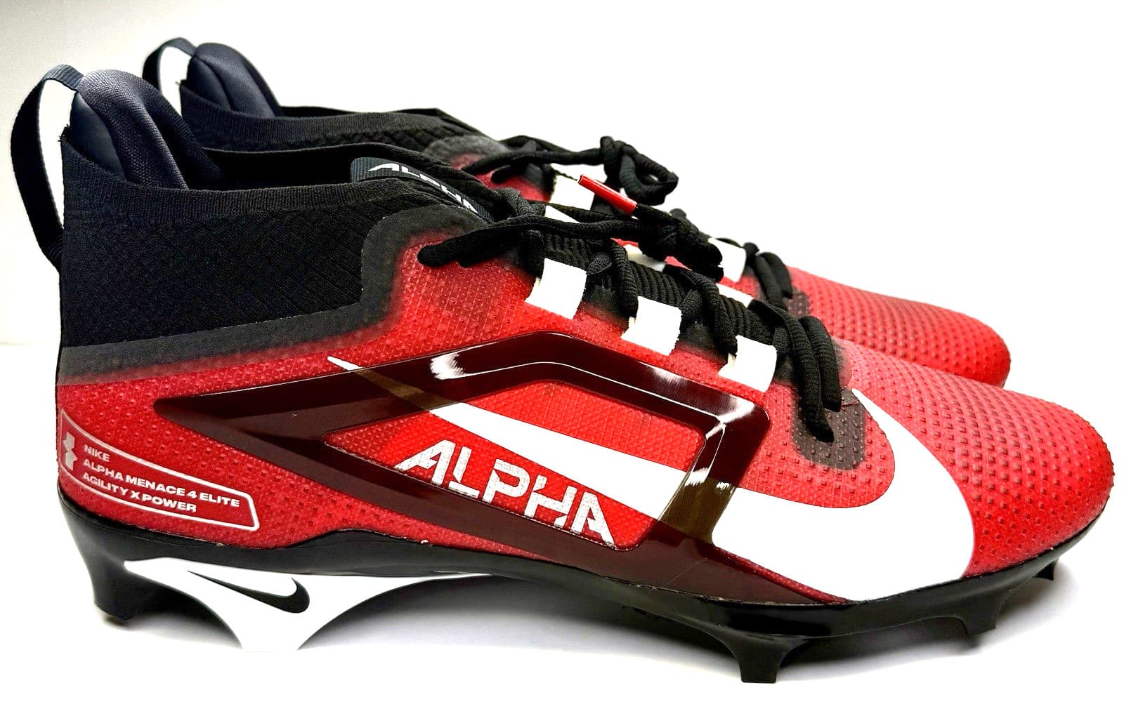 Men's Nike Alpha Menace 4 Elite University Red White Cleats FD7036 600 Size 12 3